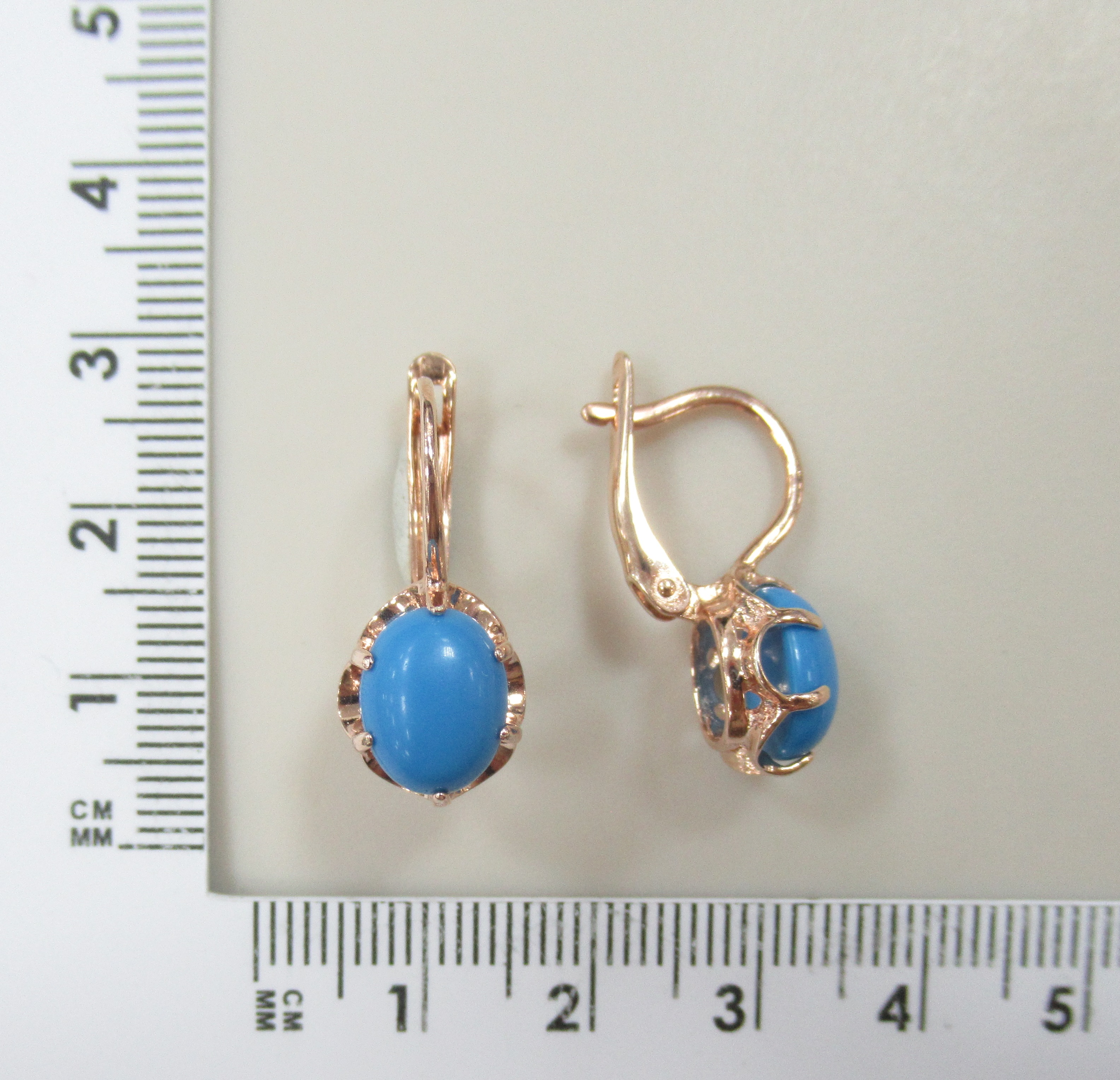 Серебряные серьги с бирюзой